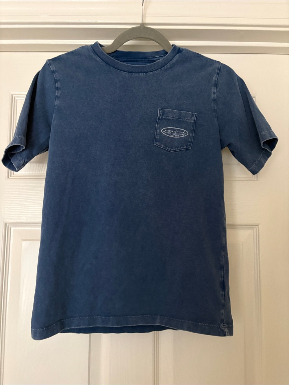 Vineyard Vines Kids Washed Navy Pocket Tee